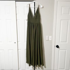 Fame and Partners Stella Dress in Olive Green